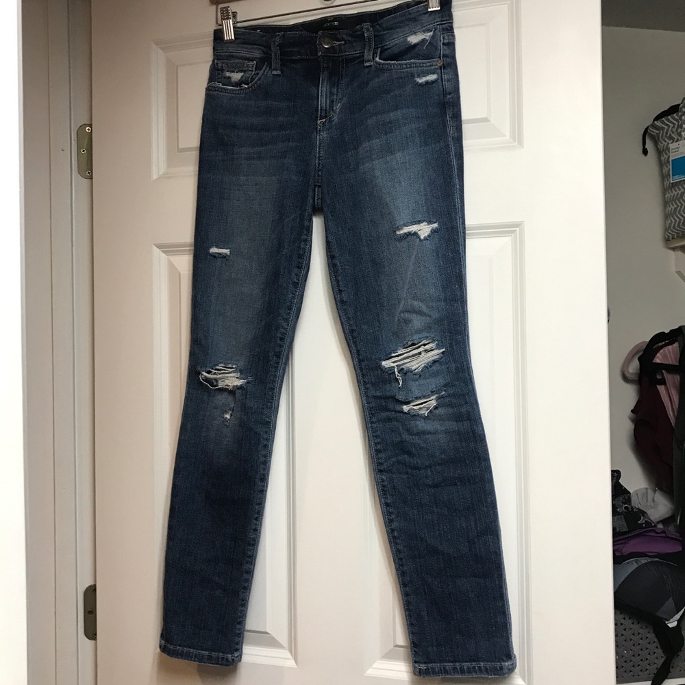 Joes Jeans distressed straight jeans ankle length